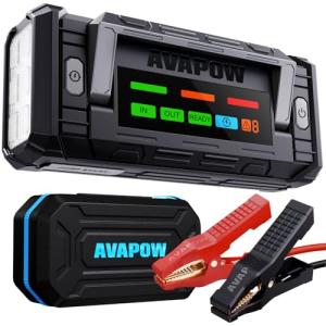 AVAPOW TJ68 10000A Battery Jump Starter Portable with 4" HD Display PD 65W Dual-Way Fast Charging,12V Jump Box, Car Battery Jump Starter for All Gas & Up to All Diesel Engines