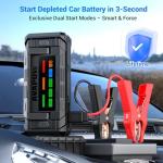 AVAPOW TJ68 10000A Battery Jump Starter Portable with 4" HD Display PD 65W Dual-Way Fast Charging,12V Jump Box, Car Battery Jump Starter for All Gas & Up to All Diesel Engines