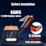 Truck Jump Starter Heavy Duty, 18000A 236.8Wh Battery Package is Suitable for 50L dieselengines and is Compatible with 12V/24V Automotive Emergency Starters. lt can Start Vehicles Normally at-40°F.