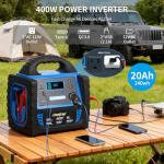 Amcelooy 2400A Car Battery Jump Starter and Portable Power Station – Starts 8.0L Gas & 8.0L Diesel – 6-in-1 Jump Starter with Air Compressor 100 PSI Tire Inflator – 400 Watt Inverter AC/DC/USB Outlets