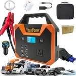 10000A Jump Starter & 100W Power Bank | 35000mAh/130Wh Battery for 12V Gas & Diesel Trucks, RVs, Marine Vehicles | Heavy Duty Portable Emergency Booster Pack