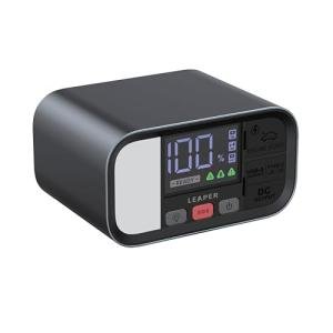 Leaper 12V Jump Starter, Black Aluminum Casing, 2000A Peak Current, 20000mAh Capacity, 3'' Digital Screen, Non-Polarized Green Clamps. Protective Carrying Case and a UL PD65W Preminum Charger