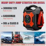 TAOOLP Truck Jump Starter Heavy Duty: 30000A 12V Jump Starter Battery Pack for Semi and Diesel Truck Gasoline Diesel with 99L -Class 8 Heavy Duty, Can Be Active Under Extrem Conditions -40°F