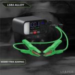 Leaper 12V Jump Starter, Black Aluminum Casing, 2000A Peak Current, 20000mAh Capacity, 3'' Digital Screen, Non-Polarized Green Clamps. Protective Carrying Case and a UL PD65W Preminum Charger