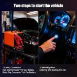 Truck Jump Starter Heavy Duty, 18000A 236.8Wh Battery Package is Suitable for 50L dieselengines and is Compatible with 12V/24V Automotive Emergency Starters. lt can Start Vehicles Normally at-40°F.