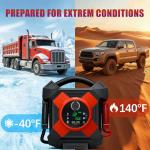 TAOOLP Truck Jump Starter Heavy Duty: 30000A 12V Jump Starter Battery Pack for Semi and Diesel Truck Gasoline Diesel with 99L -Class 8 Heavy Duty, Can Be Active Under Extrem Conditions -40°F