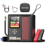 ADORETRIP 8250A Jump Starter with 150PSI Air Compressor, 12V Car Battery Booster, 22000mAh Portable Tire Inflator for 12L Gas/10L Diesel, LED Display, LED Light, Storage Case, Jumper Cables