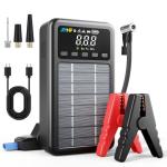 JIYHF 3000A Jump Starter with Air Compressor 150PSI Tire Inflator-12V Battery 8.0L Gasoline and 6.0L Diesel Engines, Portable Car Battery Jump Starter with Solar Panel and PD 45W Fast Charge (Gray)