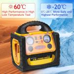 6 in 1 Jump Starter for Up to 6.0L Gas or 5.0L Diesel Engine,Upgraded 2200 Peak Amp 12V Auto Battery Car Starter with Air Compressor 150 PSI Tire Inflator,400 Watt Inverter AC/DC/USB Outlets (2200A)