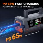 Camelenergy 24V Car Battery Jump Starter 42000mAh Large Capacity 2000A Peak Current Portable PD 65W Fast Charging All Diesel 24V, LED Display Lithium Jump Pack UT4000