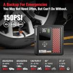 ADORETRIP 8250A Jump Starter with 150PSI Air Compressor, 12V Car Battery Booster, 22000mAh Portable Tire Inflator for 12L Gas/10L Diesel, LED Display, LED Light, Storage Case, Jumper Cables