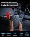 Baseus 8000A Jump Starter, 20000mAh Portable Jump Starter Battery Pack, 12V Car Battery 5 in 1 Jump Starter with 30W Fast Charging and LED Display, for Up to 10.0L Gas 6.0L Diesel Engines