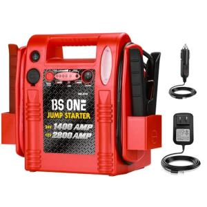 24V / 12V Jump Starter, Heavy Duty 1200/2400 Peak Amp Sealed Lead Acid Battery Jump Starter for Car Truck Tractor Excavator, Jump Box Power Pack with USB/DC Output and LED Light