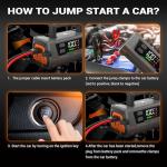 Camelenergy 24V Car Battery Jump Starter 42000mAh Large Capacity 2000A Peak Current Portable PD 65W Fast Charging All Diesel 24V, LED Display Lithium Jump Pack UT4000