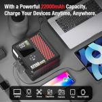 ADORETRIP 8250A Jump Starter with 150PSI Air Compressor, 12V Car Battery Booster, 22000mAh Portable Tire Inflator for 12L Gas/10L Diesel, LED Display, LED Light, Storage Case, Jumper Cables