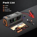 Camelenergy 24V Car Battery Jump Starter 42000mAh Large Capacity 2000A Peak Current Portable PD 65W Fast Charging All Diesel 24V, LED Display Lithium Jump Pack UT4000