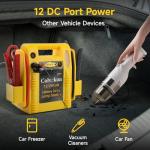 12V/24V Jump Starter,2800/1400 Peak Amp,Battery Jump Starter for Truck Car Tractor Excavator,Pure Copper Jumper Cables,Jump Box Includes Dual USB and DC Ports Power,LED Work Light