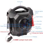 COSSIFTW Ultra-Powerful Jump Starter - 10000A 12V/24V Battery Booster Pack with Commercial Jumper Cables, LED Lighting & Multi-Device Charging for Diesel Engines up to 50L