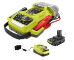 RYOBI ONE+ 18V Cordless 1600A Jump Starter with LED Work Light Kit with 2.0 Ah Battery and Charger