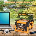 2000 Amp Jump Starter with Air Compressor, acetek Solar Car Battery Jump Starter 260 PSI Tire Inflator, 22000 mAh 12V Auto Lead-Acid Battery Booster with LED Light & USB Output