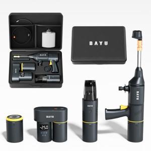 BAYU 4 in 1 Car Smart Kit, 19000PA Car Vacuum Cleaner, 200PSI Cordless Pressure Washer, 150PSI Tire Inflator Portable Air Compressor, 15000mAh Portable Charger for Car, Bike, Motor (E-Pro)