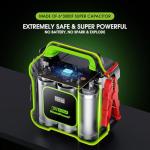 KeenPower 6000A Super Capacitor Jump Starter [Upgraded Clamps & Screen Version] – No Traditional Battery, Powered by 6X 3000F Supercapacitors, Works in -45°F Env, 3-Mins Fast Charging for Instant Use