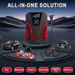 Jump Starter with Air Compressor 400A Battery Jumper Starter Portable Whit 100PSI Tire Inflator Portable Air Compressor, 12V Battery Booster for Up to 3.5L Gas/2.0L Diesel, 4 to 6 Cylinder Engine