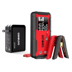 GOOLOO GT4000S Jump Starter 100W Two-Way Fast-Charging Portable Car Battery Charger Booster & Gooloo 100W USB C Charger Block