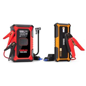 GOOLOO 4000A Peak Car Jump Starter & A3 Jump Starter with Air Compressor, 3000A Portable Car Battery Booster (9.0 Gas/6.5L Diesel) with 150PSI Auto-Shutoff Tire Inflator