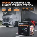 Gillaway 10000A Jump Starter, 24V 155WH Car Jump Starter Battery Pack for All Gas & All Diesel Engine, Portable Truck Jump Starter, Power Station for Camping Essentials, Portable Power Bank (V10-1)