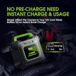 KeenPower 6000A Super Capacitor Jump Starter [Upgraded Clamps & Screen Version] – No Traditional Battery, Powered by 6X 3000F Supercapacitors, Works in -45°F Env, 3-Mins Fast Charging for Instant Use