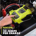 RYOBI ONE+ 18V Cordless 1600A Jump Starter with LED Work Light Kit with 2.0 Ah Battery and Charger