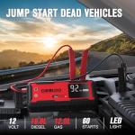 GOOLOO GT4000S Jump Starter & A3 Jump Starter with Air Compressor, 3000A Portable Car Battery Booster (9.0 Gas/6.5L Diesel) with 150PSI Auto-Shutoff Tire Inflator