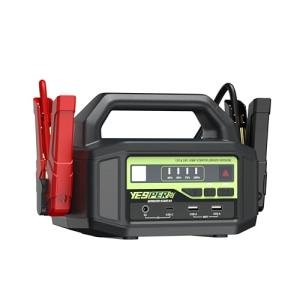 YESPER 12V/24V Car Jump Starter, 6000A Peak 5.1 lbs Portable Jump Starter Battery Pack Quick Charge with AC Adapter 36400mAh Battery Booster Pack (Up to All Gas/Diesel Engine) Jumper Box