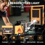 6-in-1 Car Battery Jump Starter with Air Compressor - E-Ant 2000A Jump Starter with Air Compressor 12V Battery Jumper Box 400 Watt Inverter Power Station with AC/DC/USB Outlets (10L Gas/8L Diesel)