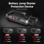 LOKITHOR ApartX Multi-Functional Vehicle Emergency Device, Car Jump Starter for 7.0 to 10.0 L Gasoline and 4.0 to 8.0 L Diesel Engines, Battery Booster with 150 PSI Tire Inflator(Battery not included)