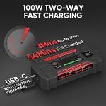 Lokithor J402 Jump Starter 3000A 12V 24000Amh Portable Lithium Car Battery Booster Pack for Upto 9.0L Gas and 7.0L Diesel Engines with 100W Fast Charging, Smart Digital Screen, Storage Case