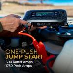 HALO Bolt Air+ 1750 Portable Car Battery Jump Starter | 130 PSI Air Compressor, 59.9Wh USB Power Bank, Large Display, Emergency Floodlight & Charger, Jumps Cars SUVs & Trucks, Inflates Tires — Purple