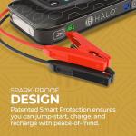 HALO Bolt Air+ 1750 Portable Car Battery Jump Starter | 130 PSI Air Compressor, 59.9Wh USB Power Bank, Large Display, Emergency Floodlight & Charger, Jumps Cars SUVs & Trucks, Inflates Tires — Purple