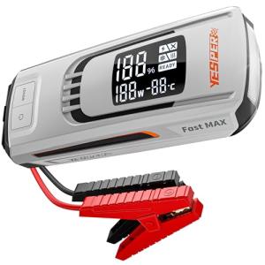 YESPER Boost Jump Starter Battery Pack 4120A 27000mAh Car Battery Charger Jumper Starter (All Gas/up to 10L Diesel) 100W Quick Charge 12V Portable Jump Box for Totally Dead Vehicle with DSLI Safe Tech