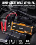 GOOLOO Portable GP4000 & GP3000 Car Jump Starters for 12 Volt Automotive Batteries,Jump Box Power Pack with USB Quick Charge & Flashlight