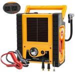 2000A Car Jump Starter with Air Compressor,5W Solar Panel Portable Power Station,Tire Inflator 260PSI,Car Battery Charger with 400W Inverter Dual AC/DC/USB Output,12V Battery Pack Jump Box