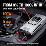 YESPER Boost Jump Starter Battery Pack 4120A 27000mAh Car Battery Charger Jumper Starter (All Gas/up to 10L Diesel) 100W Quick Charge 12V Portable Jump Box for Totally Dead Vehicle with DSLI Safe Tech