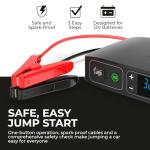 HALO Bolt Air+ AC 55500 Portable Car Battery Jump Starter | 100 PSI Air Compressor, 55.5Wh USB Power Bank with AC Outlet, Emergency Floodlight & Charger, Jump Cars SUVs & Trucks, Inflate Tires — Black