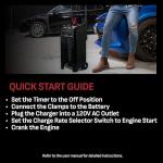 Schumacher Electric Wheeled Manual 10A Car Battery Charger and 200A Engine Starter, 2-in-1 Solution, 50A Boost, for 12V/24V Power Sport, Automotive, and Marine Batteries, SC1633