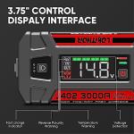 LOKITHOR J402 Jump Starter 3000A 12V 24000Amh Portable Lithium Car Battery Booster Pack for Upto 9.0L Gas and 7.0L Diesel Engines, Jump Box and Jumper Cables, 100W Fast Charging, Smart Digital Screen