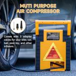 2000A Car Jump Starter with Air Compressor,5W Solar Panel Portable Power Station,Tire Inflator 260PSI,Car Battery Charger with 400W Inverter Dual AC/DC/USB Output,12V Battery Pack Jump Box