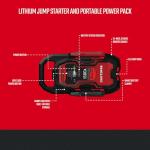 CRAFTSMAN 1500A Lithium Car Battery Jump Starter and Portable Power Pack/Jump Box, 3-in-1 Solution, 2.4A USB Charging, for 12V Power Sport, Automotive, and Marine Batteries, CMXCESM264