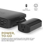 HALO Bolt Air+ AC 55500 Portable Car Battery Jump Starter | 100 PSI Air Compressor, 55.5Wh USB Power Bank with AC Outlet, Emergency Floodlight & Charger, Jump Cars SUVs & Trucks, Inflate Tires — Black