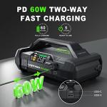 LOKITHOR JA3000 Jump Starter with Air Compressor, 3000Amp 12V Lithium Iron Phosphate (LiFePO4) Car Starter Battery for Up to 9.0L Gas or 7.0L Diesel, 150 PSI Tire Inflator with Digital Screen